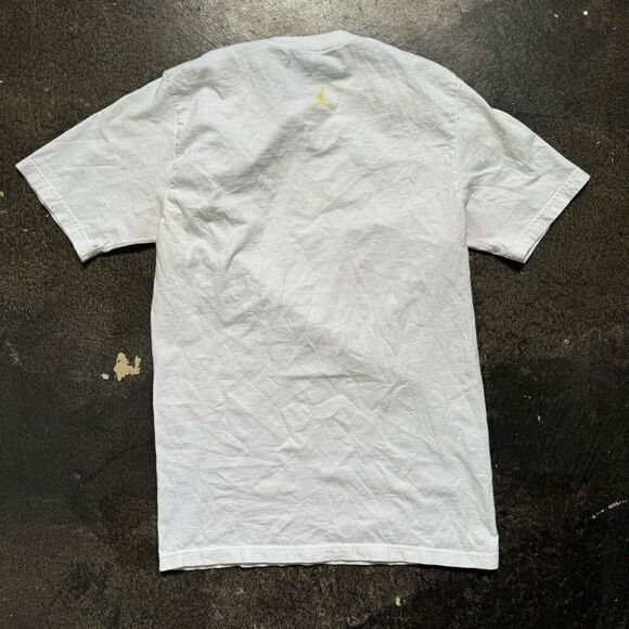 Air Jordan White Short Sleeve T-Shirt Size Small 100% Cotton Big Graphic Logo - Picture 7 of 16